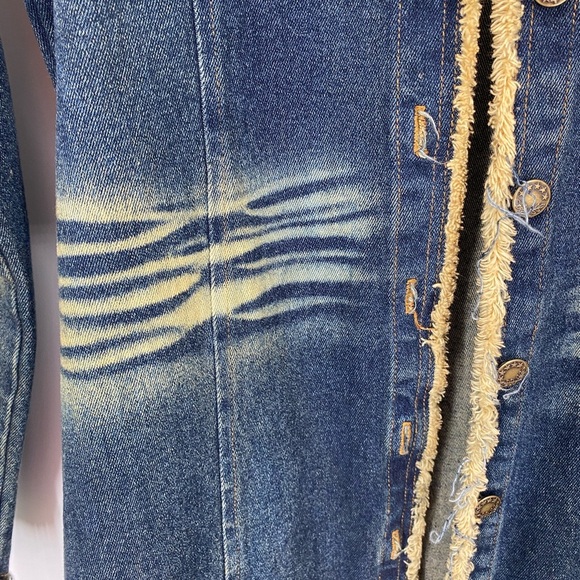 Vtg Y2K long denim coat - Picture 3 of 8